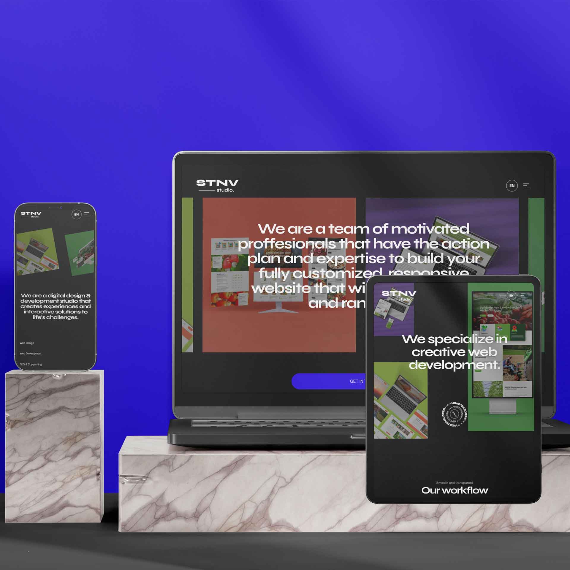 Visuals of the website of Hippocrates Health Institute Deutschland