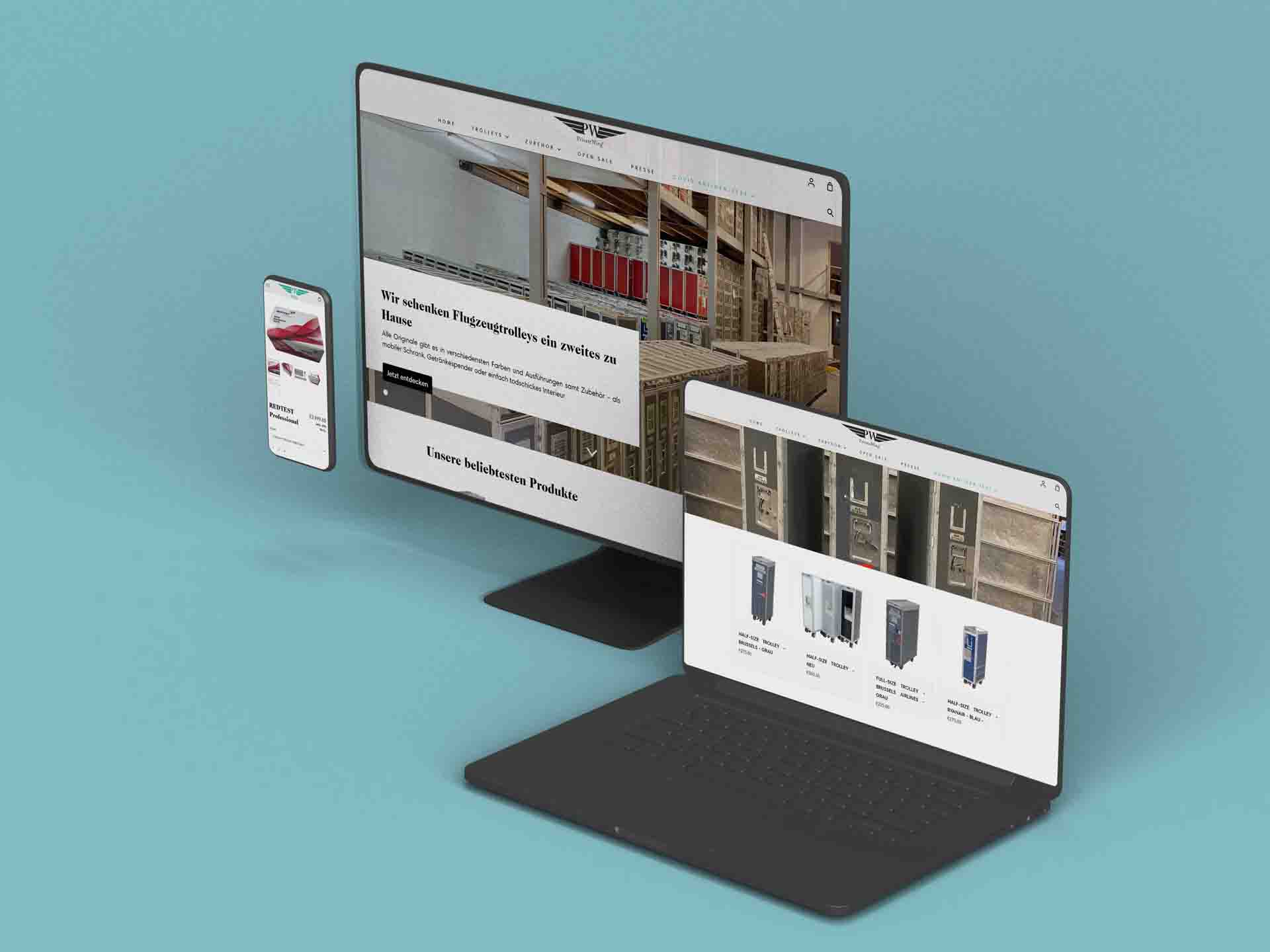 Web development and design visualisation of an online store
