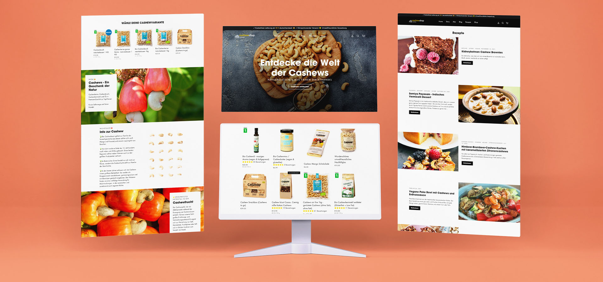 Cashew Shop E-Commerce Responsive Platform Development